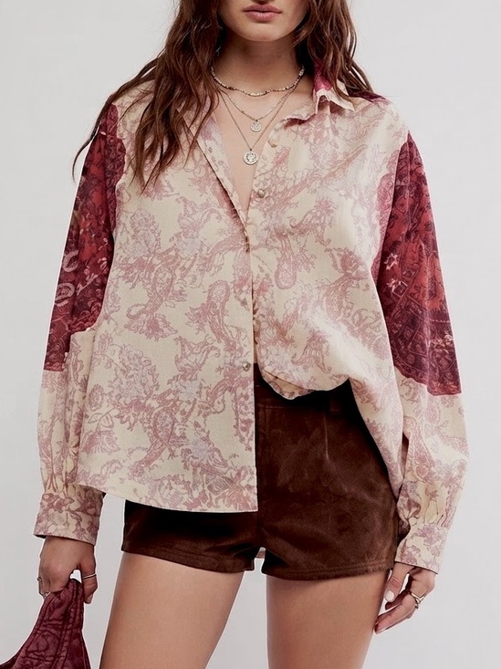 Free People Tops - Free People Rose Bud Blouse Size L